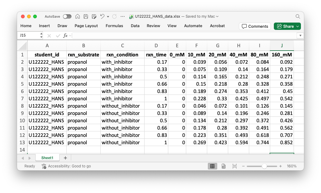 Fig. 3.: Example student assignment file.  